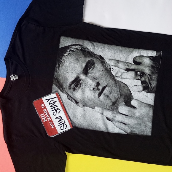 AAA Other - Hi My Name Is Slim Shady Eminem Middle Fingers T-Shirt unisex